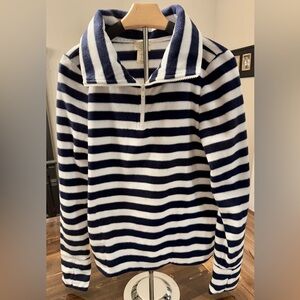 Telluride Clothing Co Navy & White Striped Women's Fleece Pullover Size S